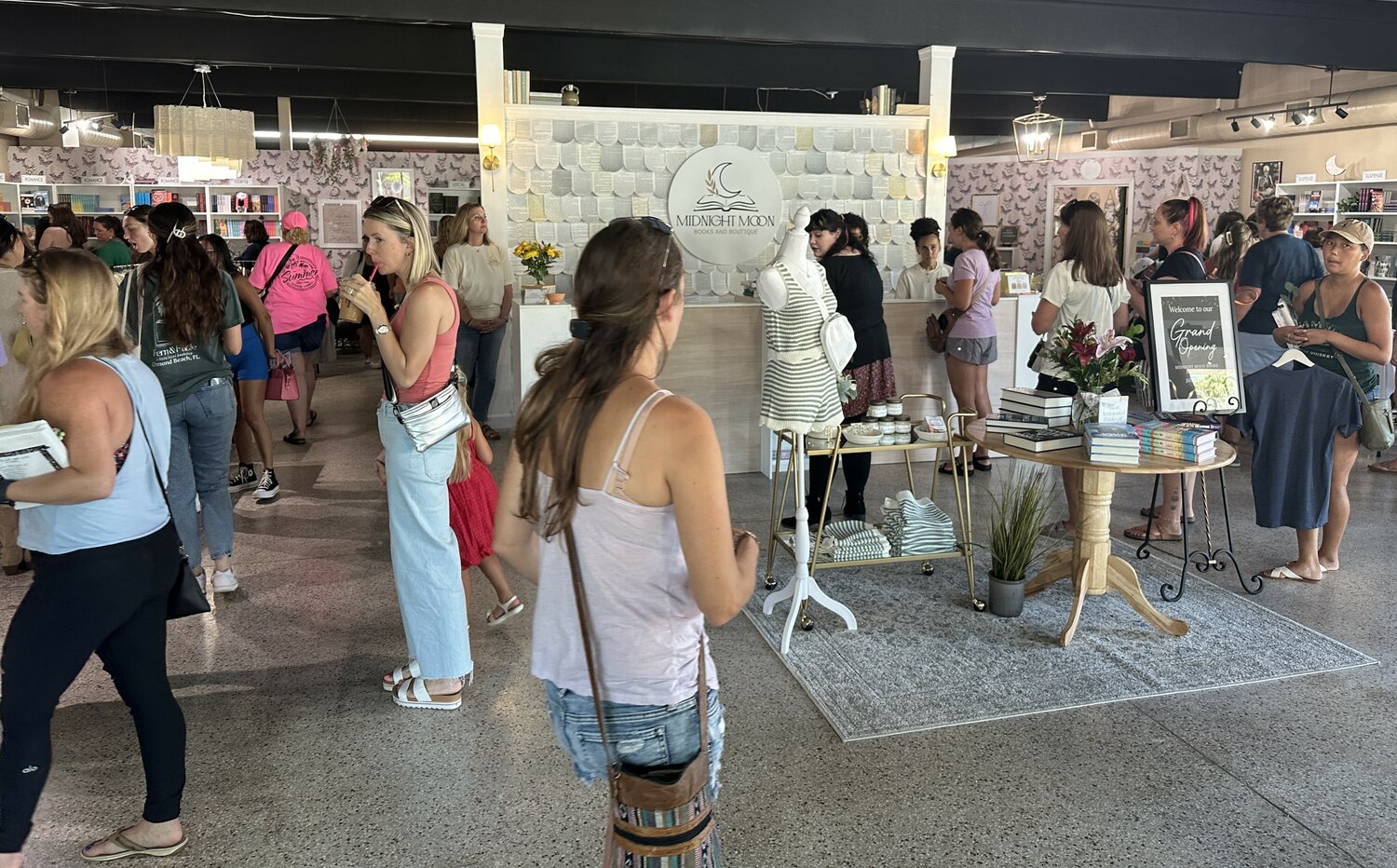 The Midnight Moon Books and Boutique grand opening attracted many book lovers to the new shop.