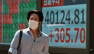 Asian markets are mixed and Japan’s shares slip after election leaves Ishiba’s future in doubt