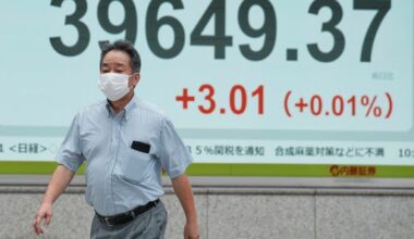 Global shares are mostly lower after Wall Street closes at new record highs