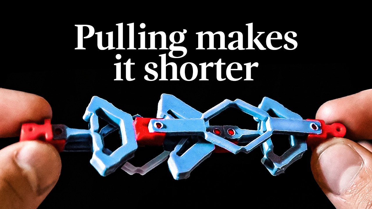 The Paradoxical Physics Behind a Mechanism That Shrinks When Pulled