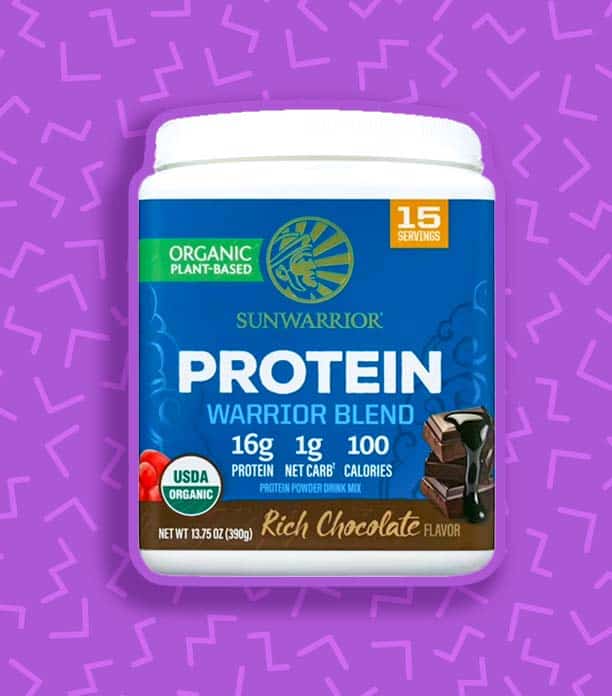 Sun Warrior Chocolate Protein Powder (16g protein per serving)