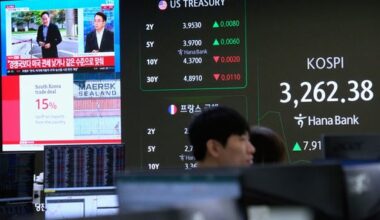 Asian shares are mostly down after South Korea makes tariff deal and US stocks fall