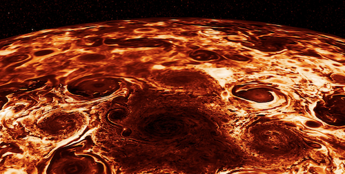 Unusual Plasma Waves Above Jupiter’s North Pole