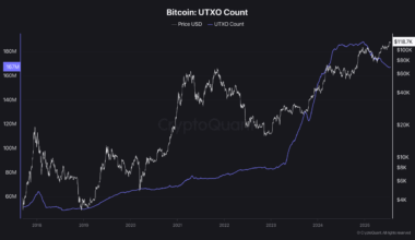 Bitcoin’s Unspent Transaction Output (UTXO) count.