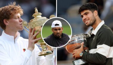 Nick Kyrgios gives his view on whether Carlos Alcaraz and Jannik Sinner are better than Rafael Nadal and Roger Federer