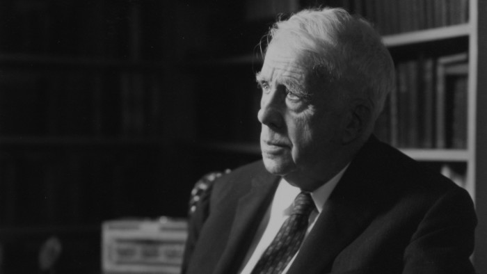 Portrait of Pulitzer Prize-winning American Poet Laureate Robert Frost