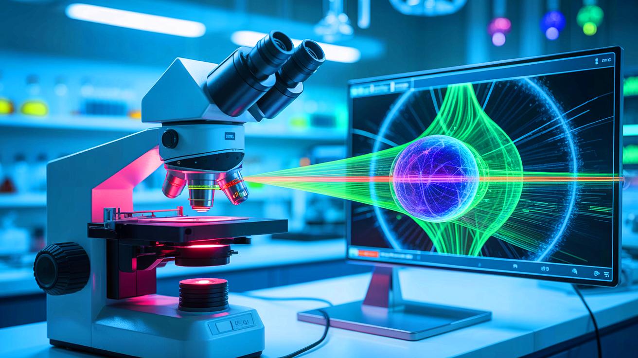 Illustration of a groundbreaking quantum imaging technique capturing 3D images, generated by artificial intelligence.