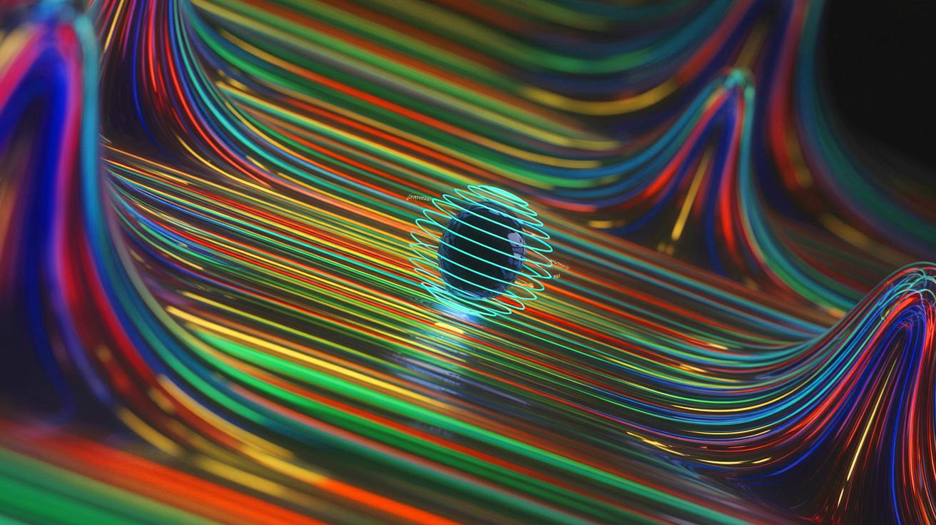 Illustration of the isolation of a lone spinon in quantum magnetism, generated by artificial intelligence.