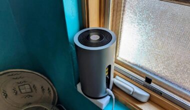 T-Mobile Home Internet gateway located on a window sill.