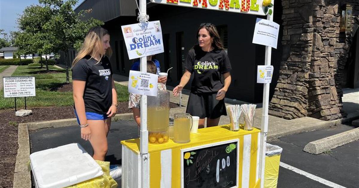Lemonade stand raising awareness and funds for rare genetic disease