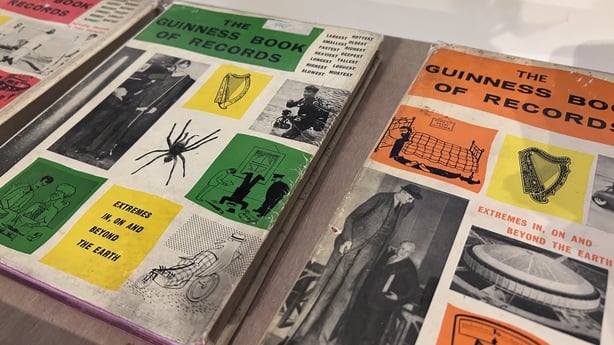 Old Guinness Book of Records that highlighted the categories on the front covers