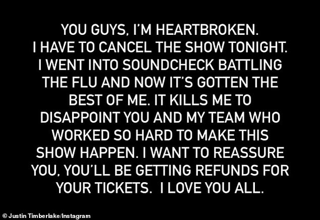 Indeed, the 10-time Grammy winner had mysteriously canceled or postponed several shows due to the flu, bronchitis, laryngitis, an ankle injury, and an ongoing back injury over the past year (posted February 27)