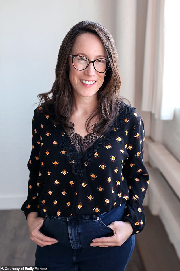 Emily Mendez (pictured), former psychotherapist in Indiana, said a steroid injection gave her symptoms of 'mania' within days