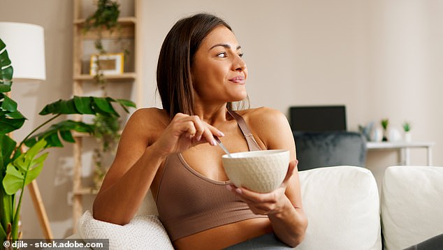 Research has suggested that eating a handful of almonds with a meal can reduce blood sugar spikes by up to 30 percent (stock)