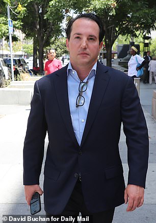 Court Wescott, the son of Carl Wescottm was seen leaving court on Thursday