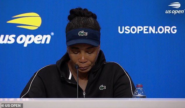 Venus Williams was overcome with emotion after her remarkable return to the US Open