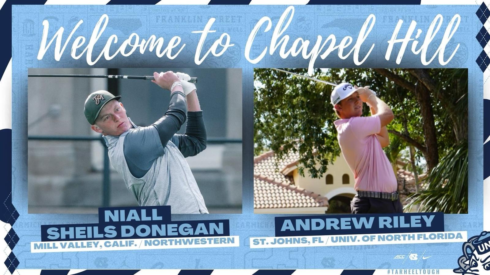 Men's Golf Adds Riley & Sheils Donegan