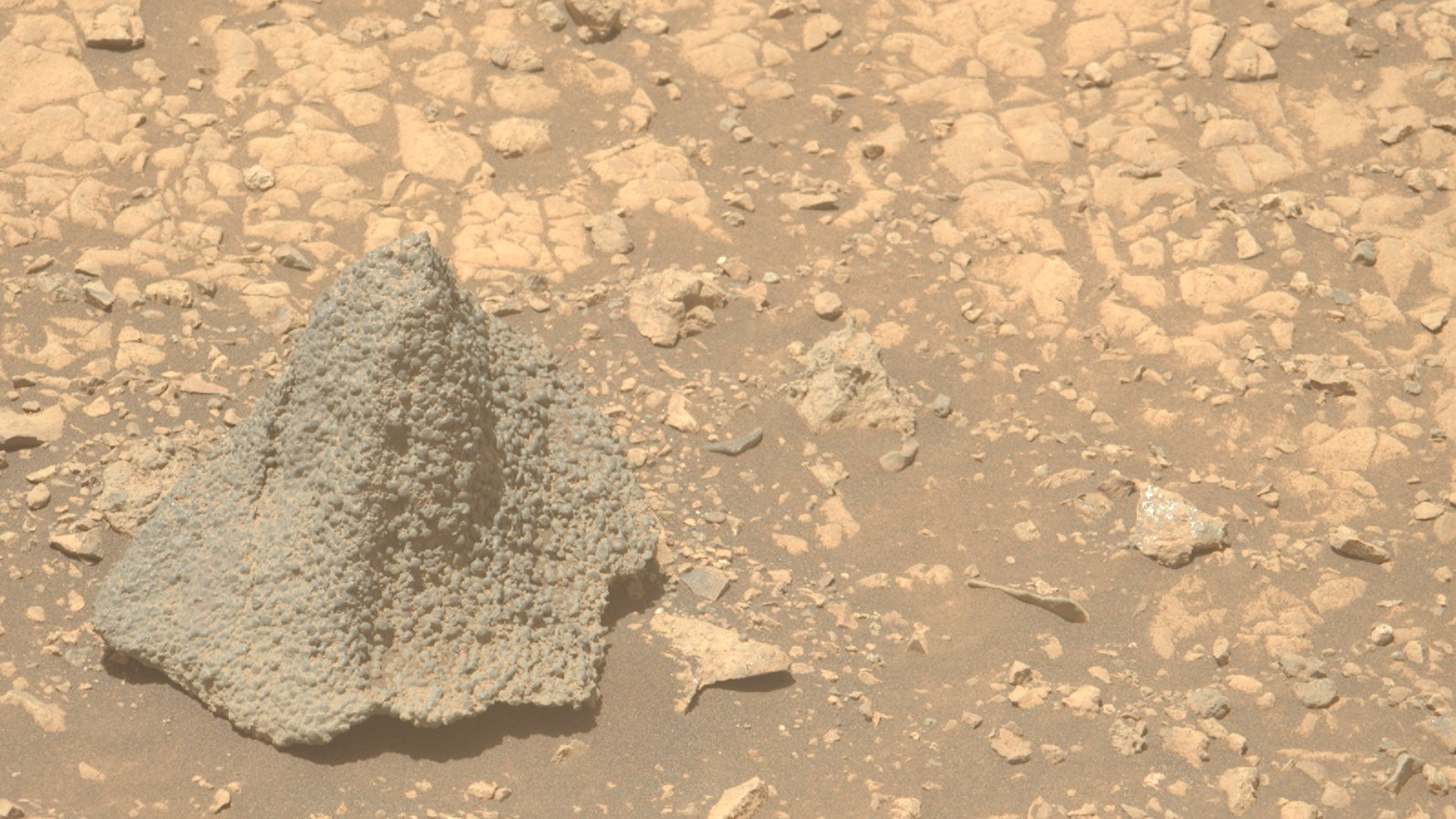 The medieval-looking "helmet" is the latest addition to Mars