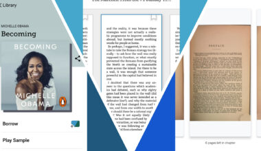 The Libby, Kindle, and Google Play Books interfaces