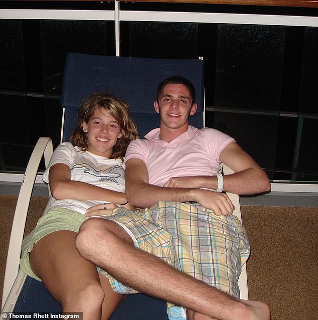 The five-time Grammy nominee originally met Gregory in the first grade before they started dating in middle school, and they'll impressively celebrate their 13th wedding anniversary on October 12 (pictured at age 15 in 2005)