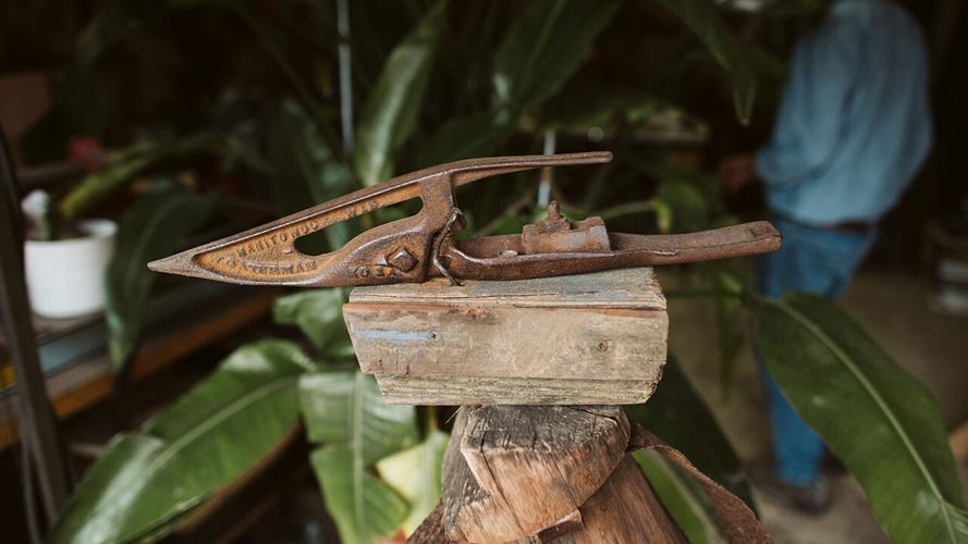 Michael Burns plow tooth sculpture