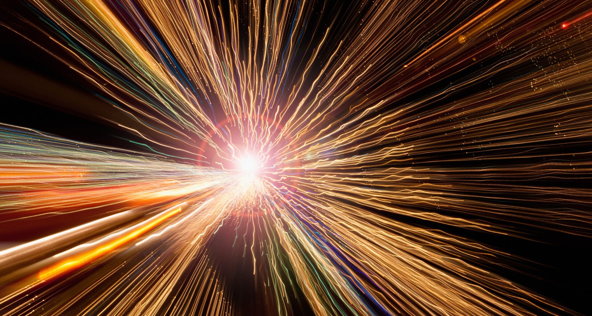 A bright light with a halo around it.