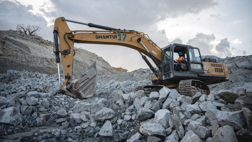 The construction site of the Thwake dam, financed by China Gezhouba Group Corporation (CGGC), in Makueni County, Kenya, on Oct. 16, 2023. Credit: Wang Guansen/Xinhua via Getty Images