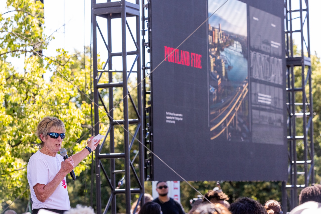Inked up: Portland Fire president Clare Hamill, staffer get team logo tattoos