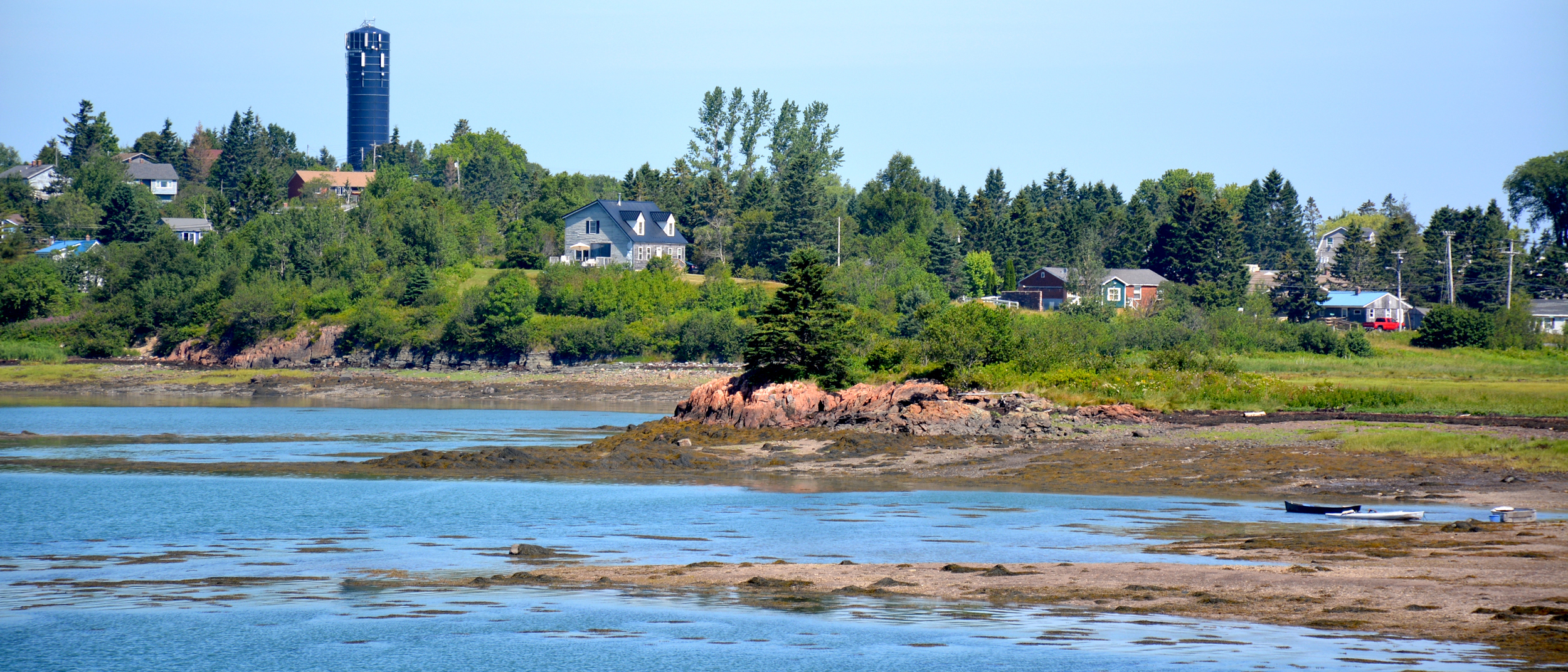 The Sipayik peninsula is located on the eastern border of Maine. It has an area of less than one square mile and is home to the Pleasant Point Passamaquoddy Reservation, where around 600 enrolled Passamaquoddy tribe members live today. Credit: Sydney Cromwell/Inside Climate News