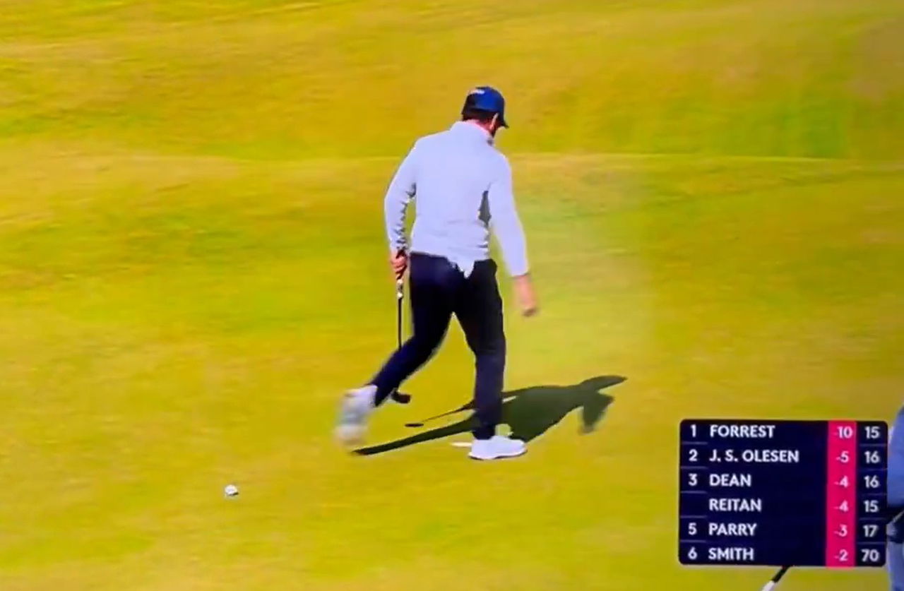Golf fans blast DP World Tour pro's outrageous AimPoint putting routine on Donald Trump course
