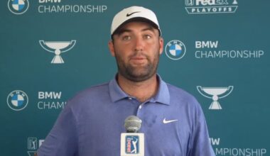 'My goodness' - Scottie Scheffler stunned as reporter throws rival player under the bus