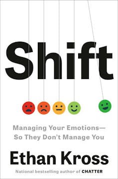 a white book cover with the word shift and smiling and sad emojis