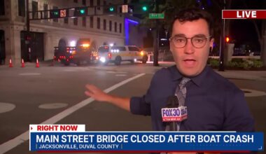 Main Street Bridge closed after boat crash