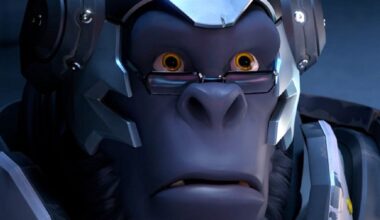 Winston looking sad at something off-screen