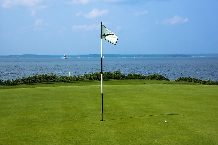 Latimer, 7th hole, Fishers Island Club, New York