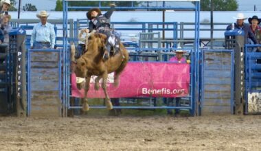 Rainy conditions don't hold back competitors Friday at Big Sky PRCA rodeo