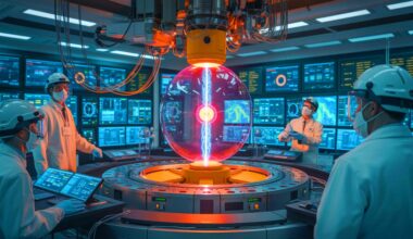 Illustration of a fusion experiment at Los Alamos National Laboratory utilizing the THOR window system.