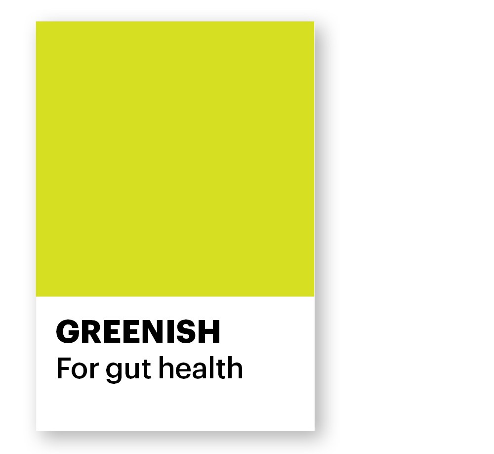 Greenish color swatch for gut health.