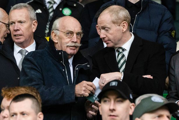 Dermot Desmond (L) and Michael Nicholson