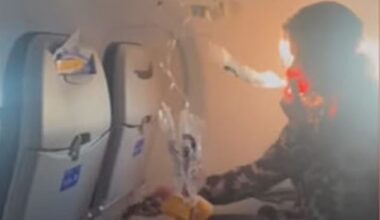 The violent turbulence aboard SkyWest Flight 5971  jolted the 39 passengers on board, causing at least one to smash against the ceiling