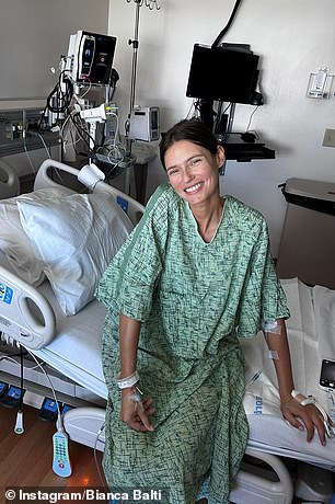 Sports Illustrated model Bianca Balti (pictured here) was diagnosed with stage 3C ovarian cancer last year at age 40