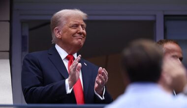 President Donald Trump's presence at the US Open men's final caused chaos for fans