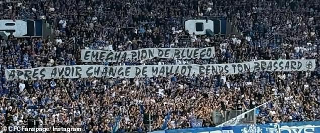His pending departure has however not gone down well with Strasbourg supporters, who demanded he give up the captaincy in a banner displayed at the stadium on Sunday