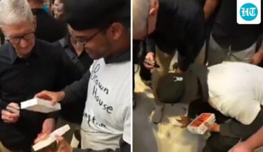 Fan drops his new iPhone 17 right in front of Tim Cook in viral video: ‘Bro did a drop test’
