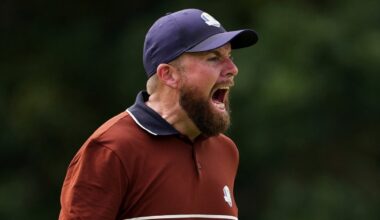 Shane Lowry fires two-word expletive at American fan in controversial Ryder Cup match