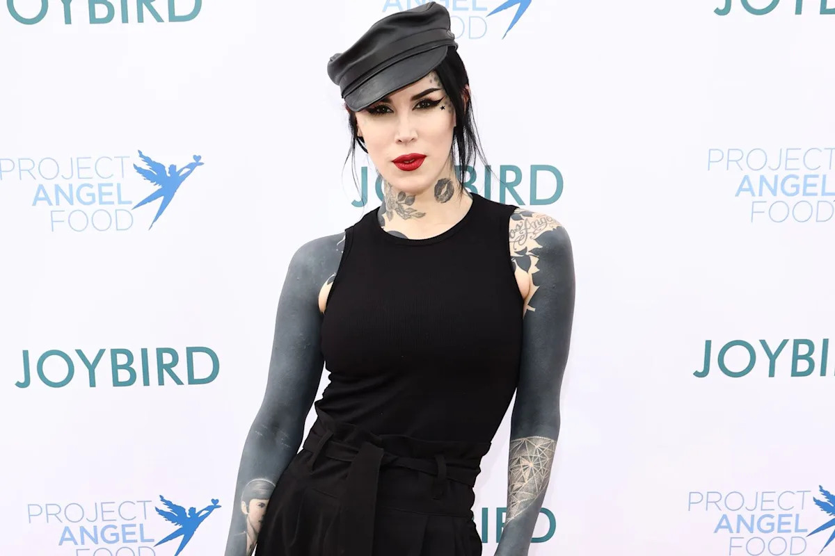 Kat Von D Shows Off New Tattoos While Promoting Album Release After Sharing Plans to Black Out Parts of Her Body