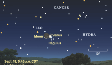 The sky September 19, 2025, at 5:45 AM CDT, looking east