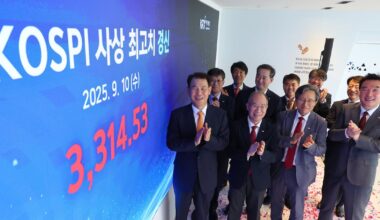 KOSPI breaks record high as foreigners buy, individuals flee - 조선일보