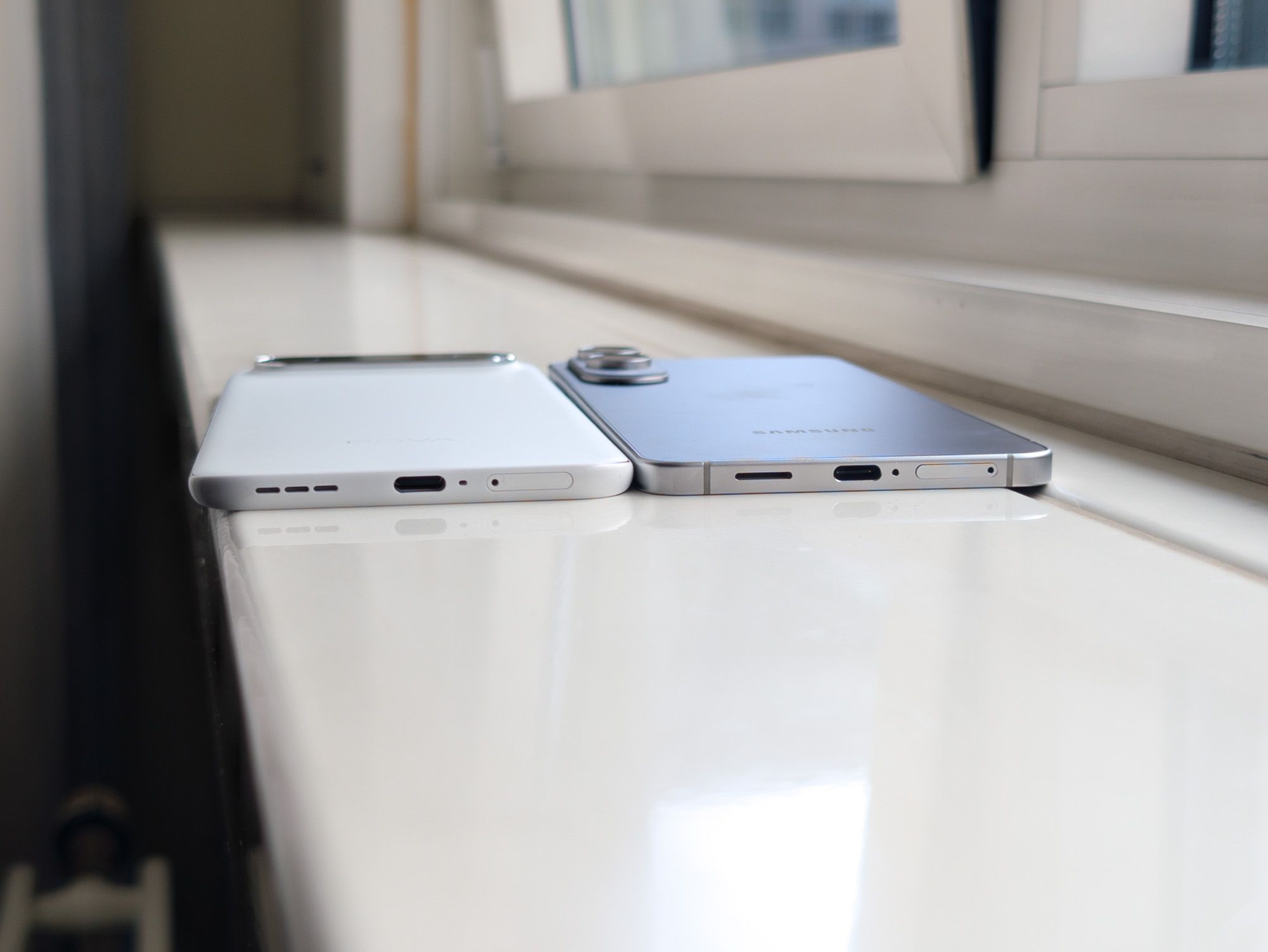 Photo of the Tecno Spark Slim / Pova Slim in Lunar White captured on the Google Pixel 10 Pro