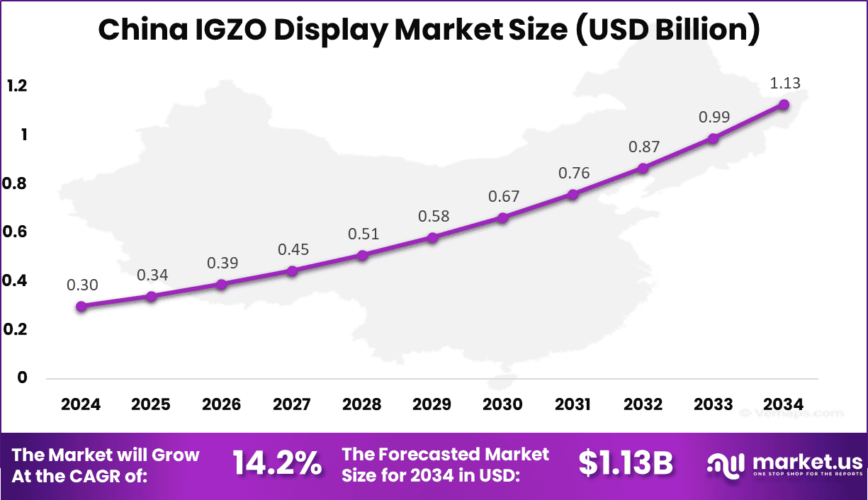 China IGZO Display Market size